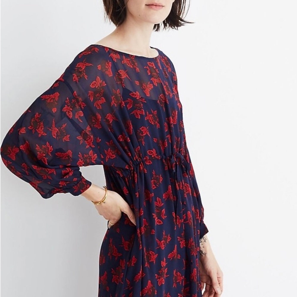 Madewell x No.6 Silk Magical Dress in Vintage Rose